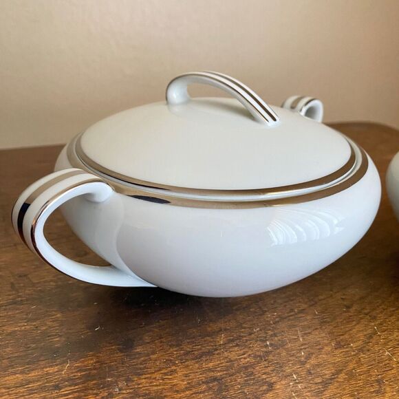 Noritake Silverdale Fine China 5594 Japan Cream & Sugar Set 2pc Vintage Serving - Picture 3 of 10